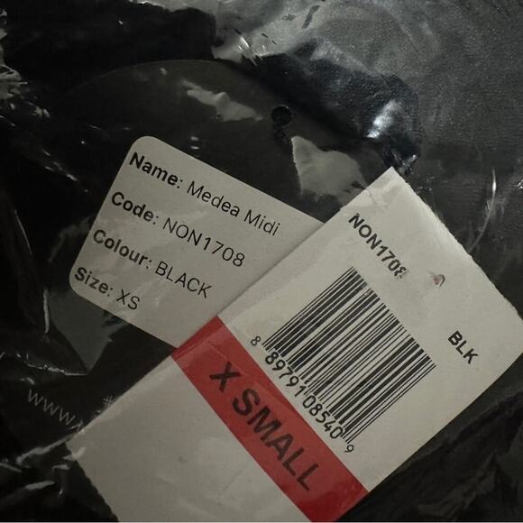 Revolve Nookie Medea V Neck Bodycon Halter Midi Dress in Black NEW - Picture 5 of 8